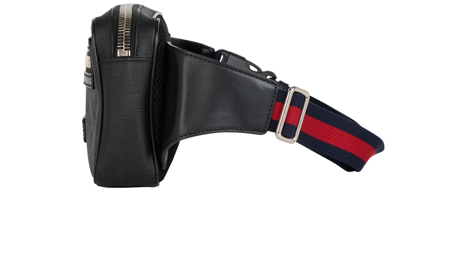 GG Supreme Belt Bag, &pound;495, Handbags, Black/Grey, Leather, Bottom view